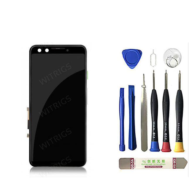OEM Screen Replacement with Frame for Google Pixel 3 Clearly White.