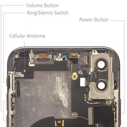 OEM Rear Housing Assembly for iPhone X Space Gray