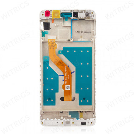 Custom Screen Replacement with Frame for Huawei Y7 Prime White
