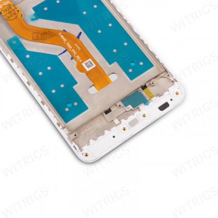 Custom Screen Replacement with Frame for Huawei Y7 Prime White