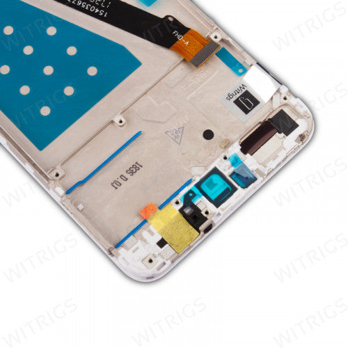 Custom Screen Replacement with Frame for Huawei P Smart White