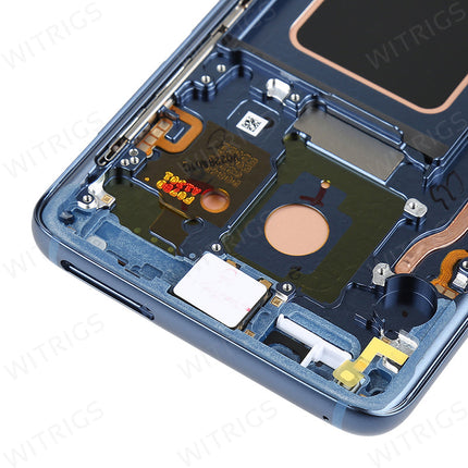 OEM Screen Replacement with Frame for Samsung Galaxy S9 Coral Blue