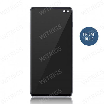 OEM Screen Replacement with Frame for Samsung Galaxy S10 Plus Prism Blue