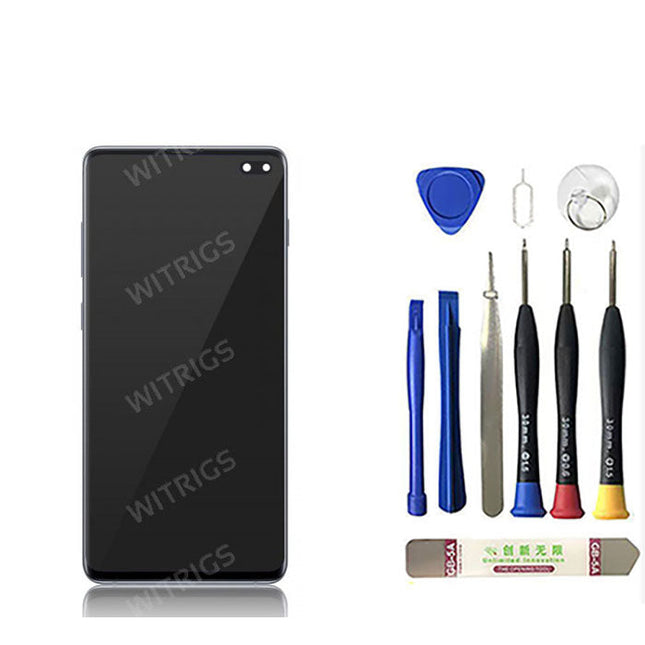 OEM Screen Replacement with Frame for Samsung Galaxy S10 Plus Prism Blue