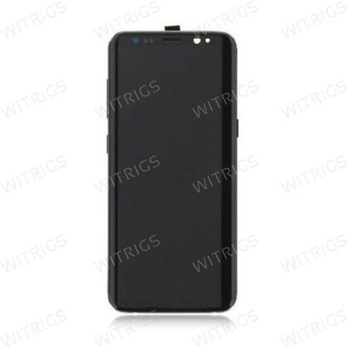 Custom Screen Replacement with Frame for Samsung Galaxy S8 Orchid Gray