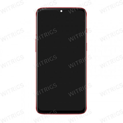 Custom Screen Replacement with Frame for OnePlus 7 Red