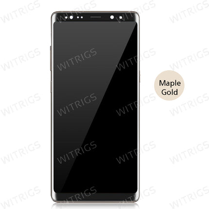 OEM Screen Replacement with Frame for Samsung Galaxy Note 8 Maple Gold