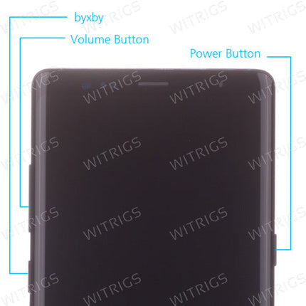 Custom Screen Replacement with Frame for Samsung Galaxy Note 8 Midnight Black