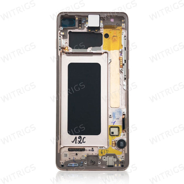 Custom Screen Replacement with Frame for Samsung Galaxy S10 Plus Ceramic White