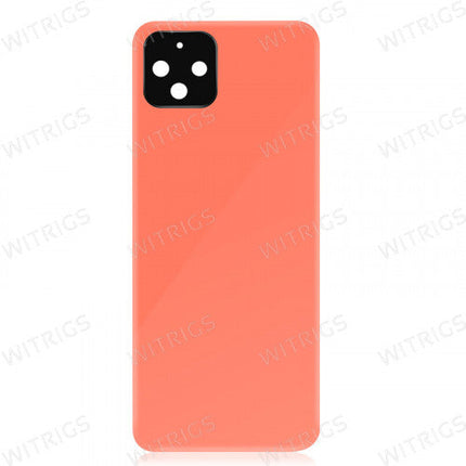 OEM Battery Cover with Camera Lens Cover for Google Pixel 4 Orange.