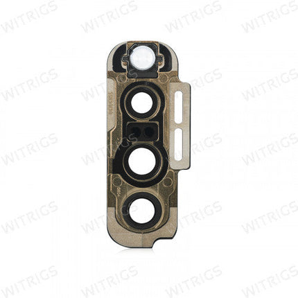 OEM Camera Cover with Glass for OnePlus 7T Pro Gold.