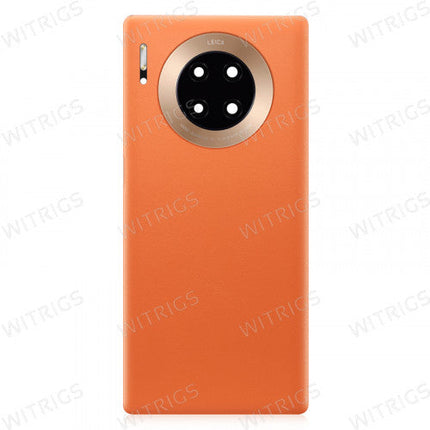 OEM Battery Cover with Camera Cover for Huawei Mate 30 Pro Leather Version Orange