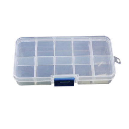 10 Slots Cells Tool Storage Box for Small Component Transparent