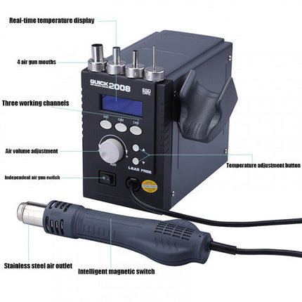 QUICK 2008 Intelligent Hot Air BGA Rework Station (110V-US Plug)