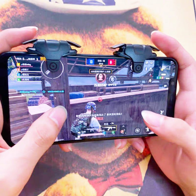 Auxiliary Gamepad Physical Buttons Mechanical Key for PUBG( 2PCS-Black)