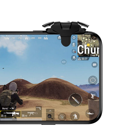 Auxiliary Gamepad Physical Buttons Mechanical Key for PUBG( 2PCS-Black)