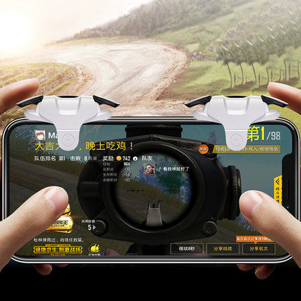 Auxiliary Gamepad Physical Buttons Mechanical Key for PUBG( 2PCS-White)