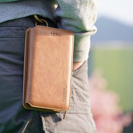 Floveme Classic Fashion Wallet Case for Samsung Galaxy Note 10 Brown