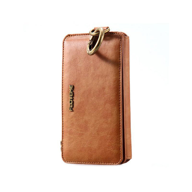 Floveme Classic Fashion Wallet Case for Samsung Galaxy Note 10 plus Brown