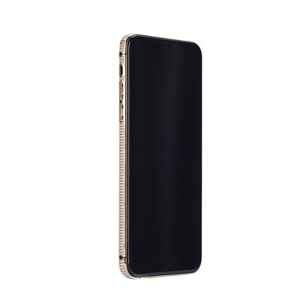 Custom Luxury Full Diamonds Back Housing for iPhone 11 Pro Max Gold