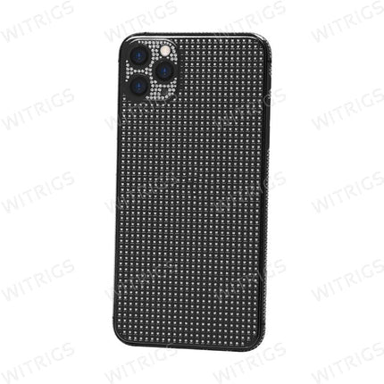 Custom Luxury Full Diamonds Back Housing for iPhone 11 Pro Max Black