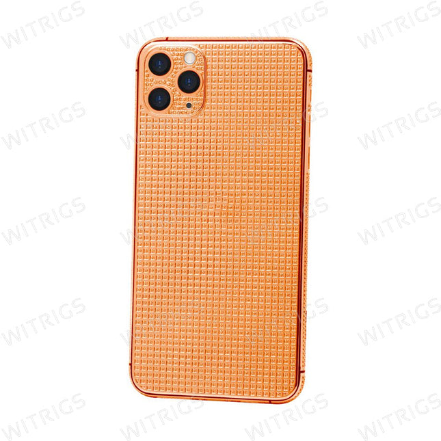 Custom Luxury Full Diamonds Back Housing for iPhone 11 Pro Max Rose Gold