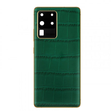Custom Luxury Battery Cover with Frame for Samsung Galaxy S20 Ultra Green