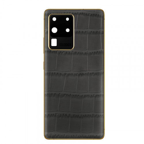 Custom Luxury Battery Cover with Frame for Samsung Galaxy S20 Ultra Grey