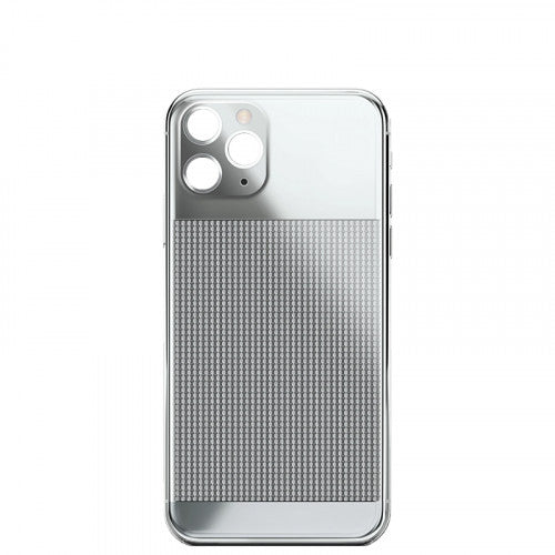 Custom Paris Nail Rear Housing for iPhone 11 Pro Silver