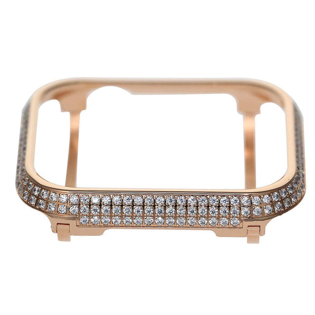 Custom Luxury Crystal Protective Case for Apple watch Series 5 & 4 44mm Rose Gold