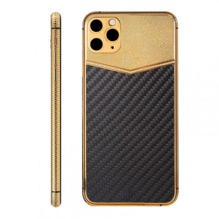Custom Rear Housing for iPhone 11 Pro Max Paris Nail Style Carbon Fiber
