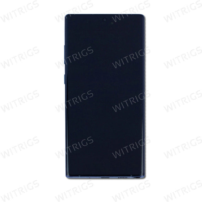 Custom Screen Replacement with Frame for Samsung Galaxy Note 10 Blue