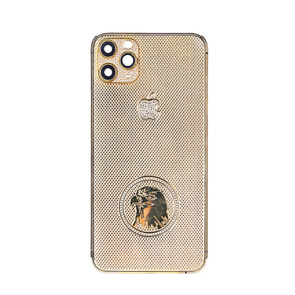 Custom Luxury Full Diamonds Rear Housing for iPhone 11 Pro Max Gold Eagle