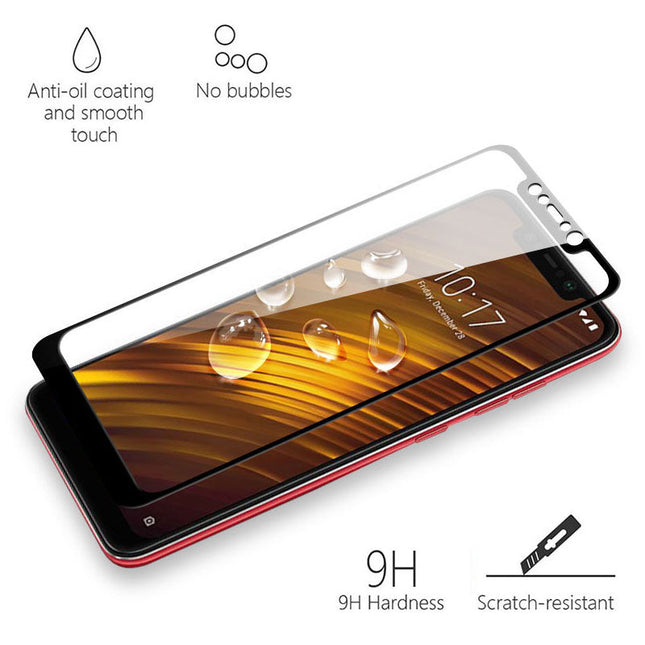 Full Tempered Glass Screen Protector for Xiaomi Pocophone F1 Black