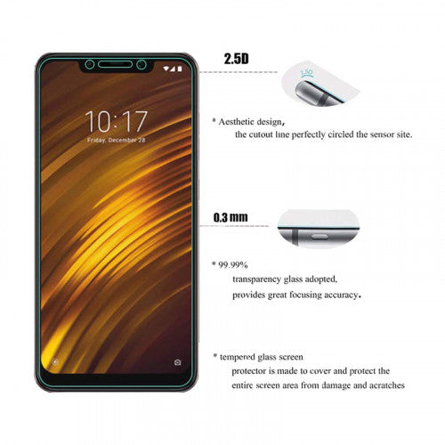 Full Tempered Glass Screen Protector for Xiaomi Pocophone F1 Transparent