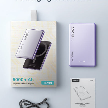 Magnetic Power Bank Portable Charger 5000mah Battery Pack For MagSafe , For iphone 12/13/14