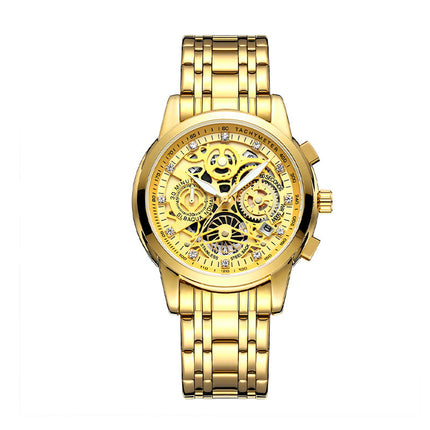 NEKTOM Hollow Out Watch Luminous Waterproof Watch Gold