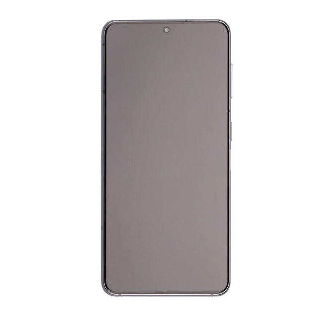 OEM Screen Replacement with Frame for Samsung Galaxy S21 Grey