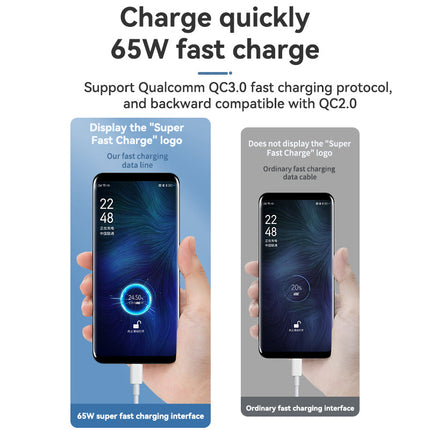 Lanzero 65W Fast Charging Cable for iPhone 6/7/8/X/11/12/13/14 Pro Max