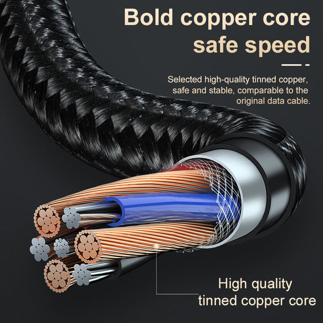 3 in 1 Charger Cable Data Cable USB Cable Universal Charging Cord For Type-C /Micro USB /iPhone