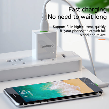 Lanzero C5 USB Charger 2.1A Power Adapter Phone Charger Plug Block