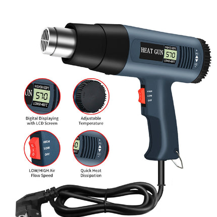 AK03 LCD Display Heat Gun 2000W (EU plug)