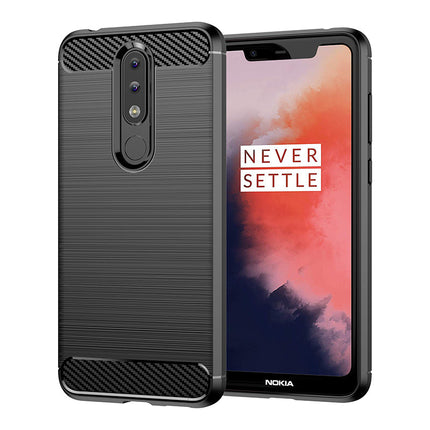 Brushed Silicone Phone Case For Nokia 5.1 Plus